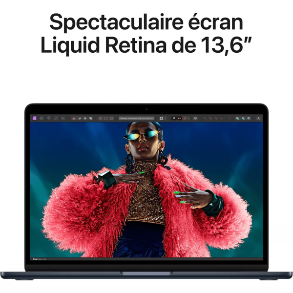 Ordinateur Apple Macbook Air 13' M3 16Go CPU8 GPU8 256Go Minuit – Image 2