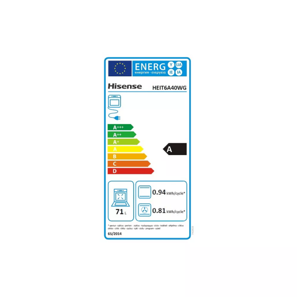 Cuisinière induction Hisense HEIT6A40WG – Image 5
