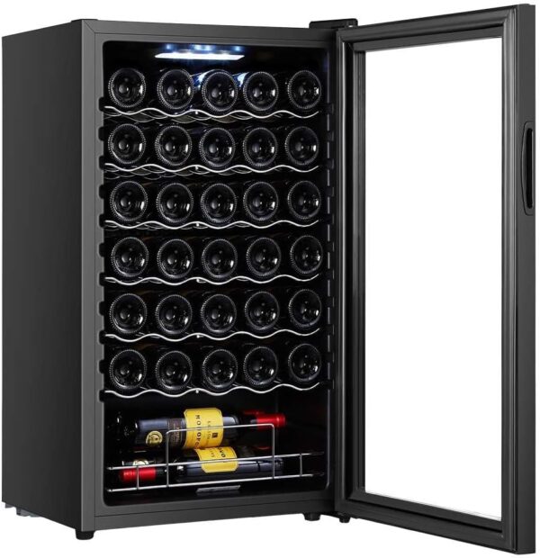 Cecotec Cave à vin 34 bouteilles Bolero grandsommelier 34030 black compressor, 80 L, Refroidissement par compresseur, Température réglable de 5 à 18°C, Commande tactile, Affichage, LED intérieur. [Classe énergétique G] – Image 2