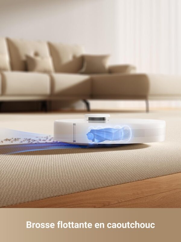dreame D10 Plus Gen 2 Robot Aspirateur Laveur avec Vidange Automatique Poussière, Stocke jusqu'à 90 Jours de Poussière, Navigation LiDAR, Aspiration 6000Pa Tapis et Poils d'animaux, Batterie 285 Min – Image 3